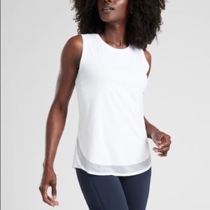 Athleta Cadence tank, white, sm